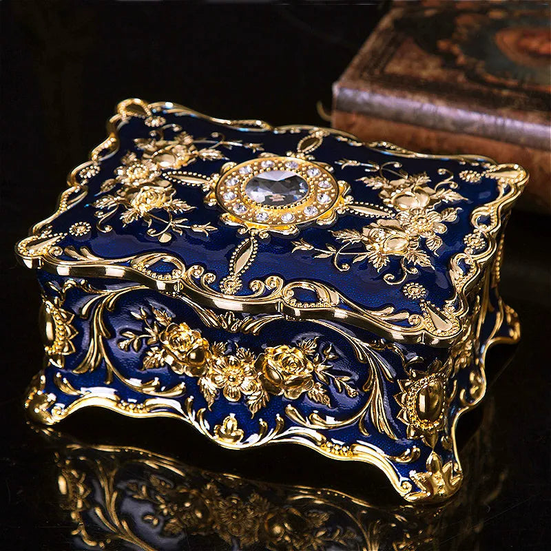 Metal Crafts European Style Retro Jewelry Box