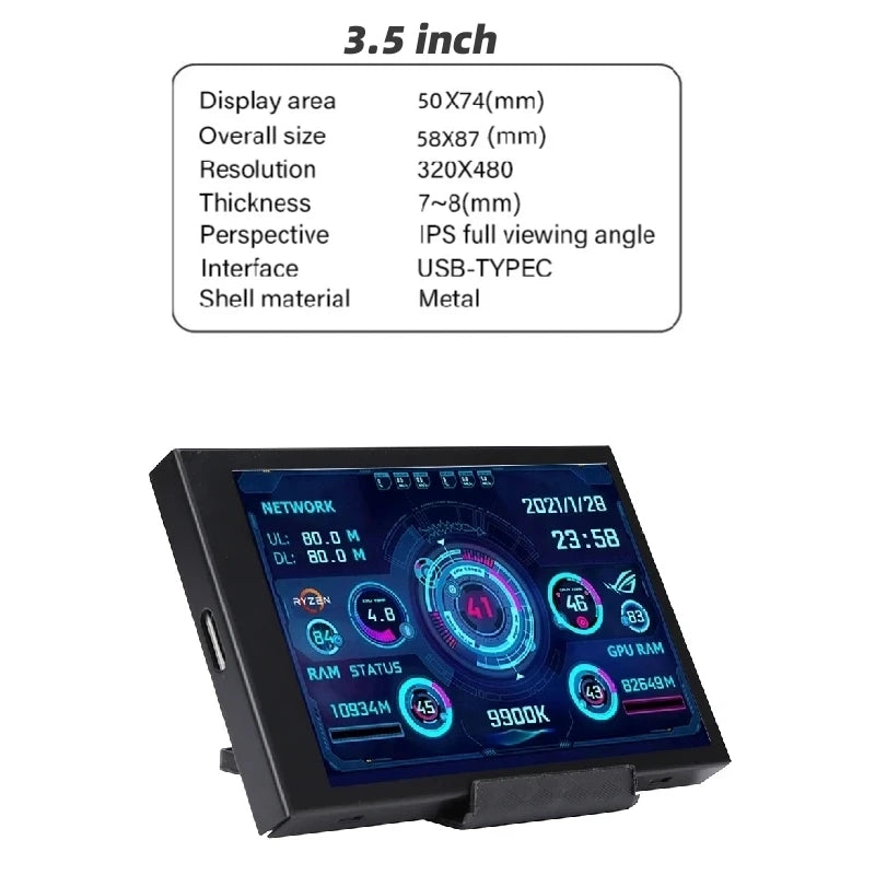 Secondary Screen Computer CPU GPU RAM HDD