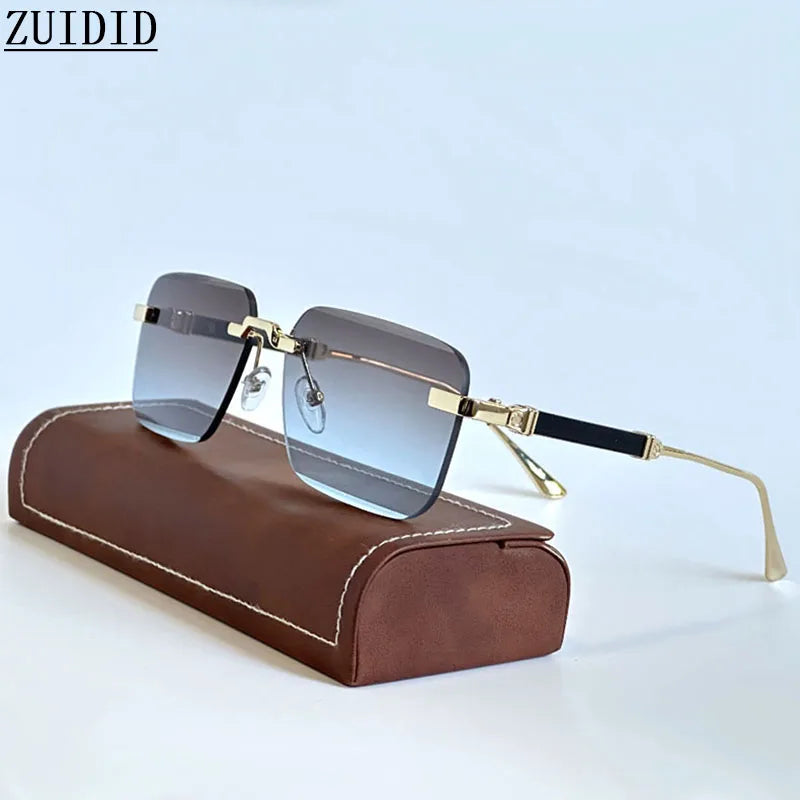 Square Sunglasses Women 2024 Rimless Sunglasses For Men