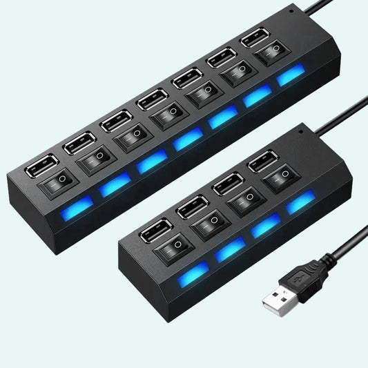 USB Hub Splitter With Individual Switch