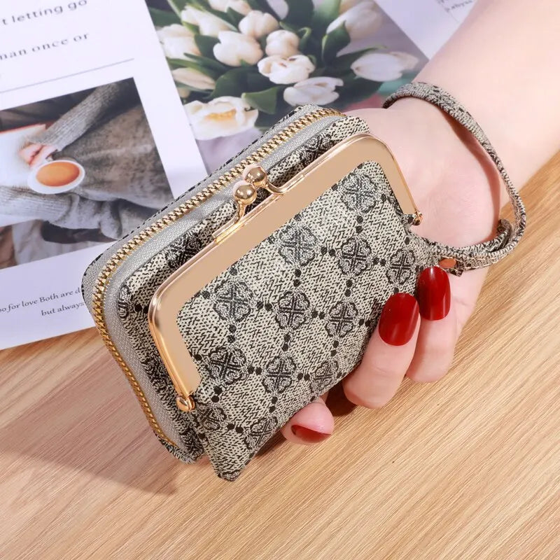 New Wallet Women's Wrist Strap Short Old Flower