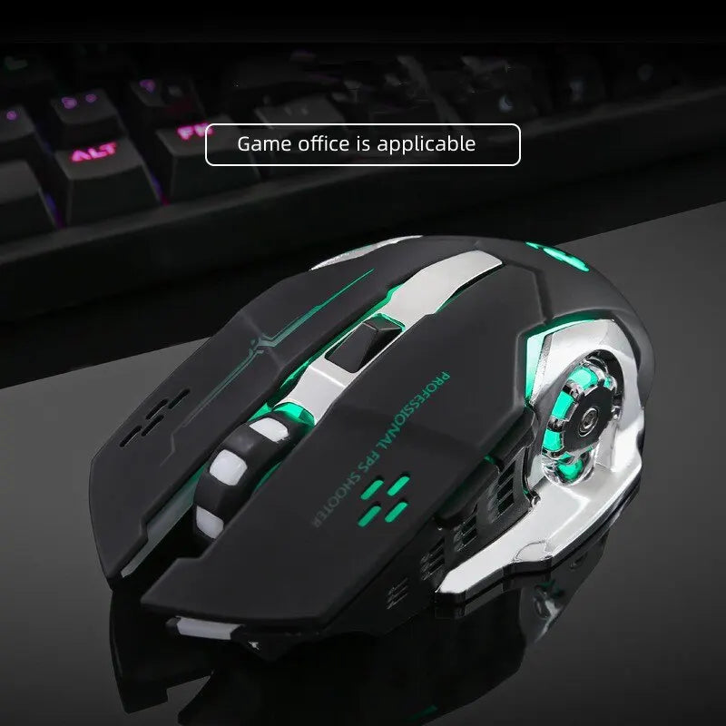 Rechargeable Wireless Mouse Gaming Computer