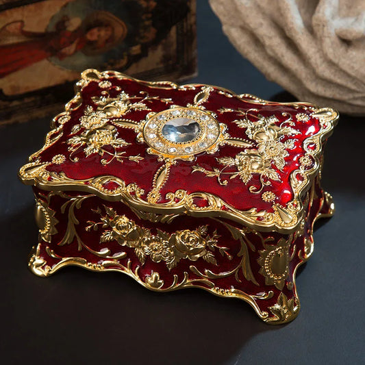 Metal Crafts European Style Retro Jewelry Box